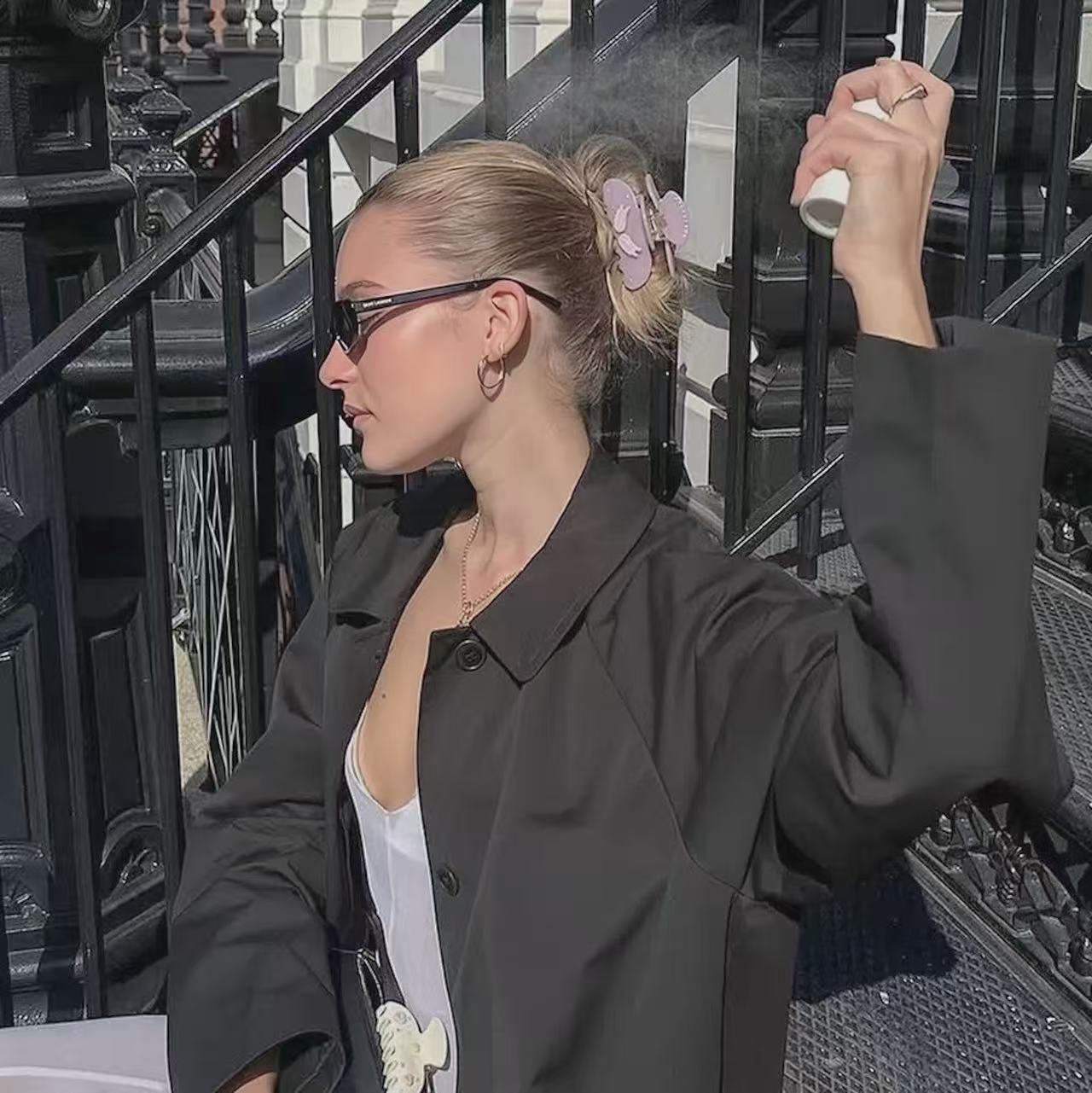 SOFT LILAC ANGLE CLAW CLIP